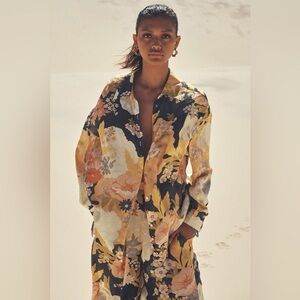 SPELL Tyler Button Up Shirt in Charcoal | XS Oversized |